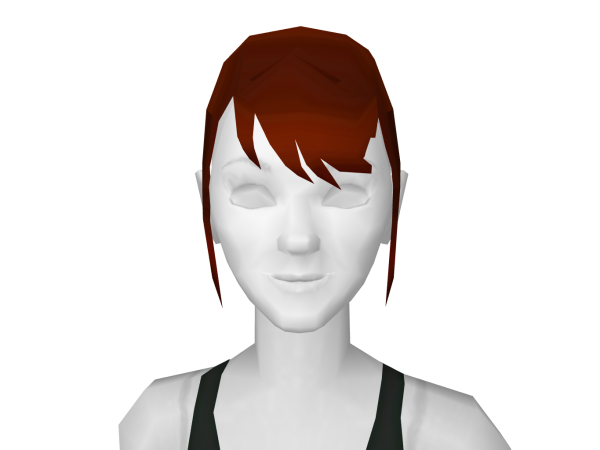 Avatar Ponytail with Bangs Red
