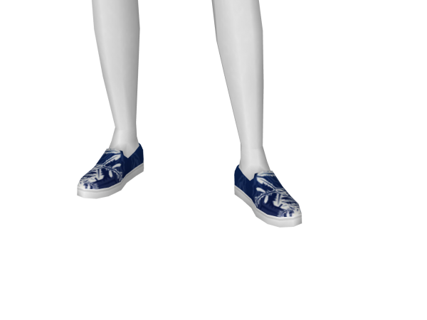Avatar Blue and White Slip-ons