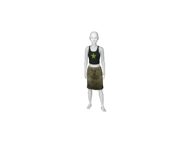 Avatar Olive Tweed Pencil Skirt