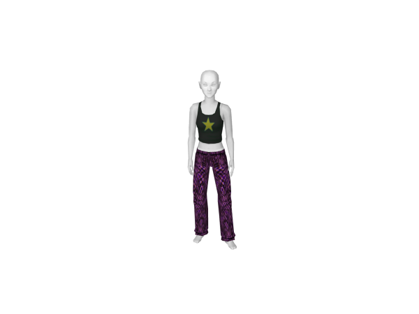 Avatar Purple Checkered Pajamas