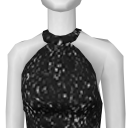 Avatar Black Speckled Long Dress