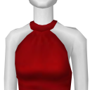 Avatar Red Satin Long Dress
