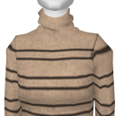 Avatar Beige Stripe Turtleneck Sweater