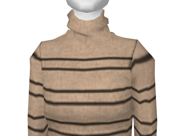 Avatar Beige Stripe Turtleneck Sweater