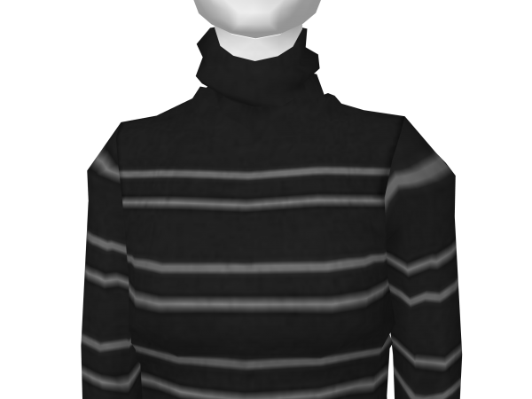 Avatar Black Stripe Turtleneck Sweater