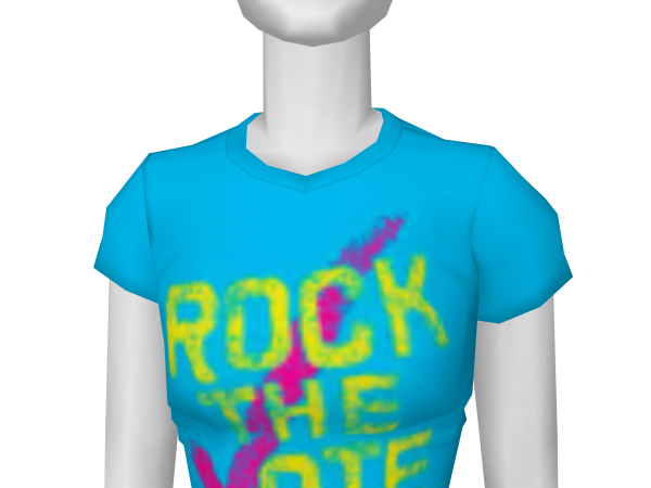 Avatar Neon Blue Rock the Vote Tee