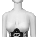 Avatar White Halter Top with black accents