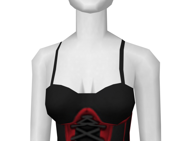 Avatar Black Laced Halter with red accents