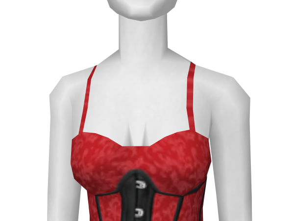 Avatar Red Pattern With Black Halter Top