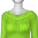 Avatar Long Sleeve A-Line Dress in Green
