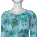 Avatar Flowery Long Sleeve A-Line Dress