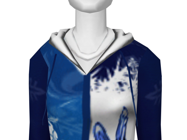 Avatar Blue and White Bunny Hoodie
