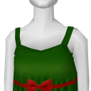 Avatar Holiday Green Babydoll with Red Bow