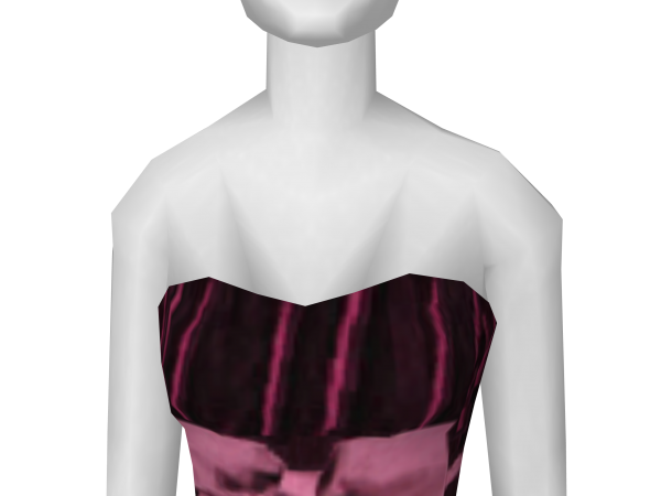 Avatar Pink Bow Strapless Dress
