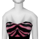 Avatar Strapless Zebra Print Dress