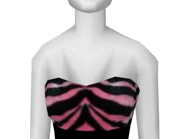 Avatar Strapless Zebra Print Dress