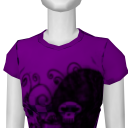 Avatar Purple Checkered Skull Tee