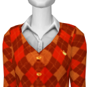 Avatar Orange Argyle School Sweater