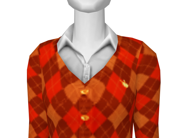 Avatar Orange Argyle School Sweater