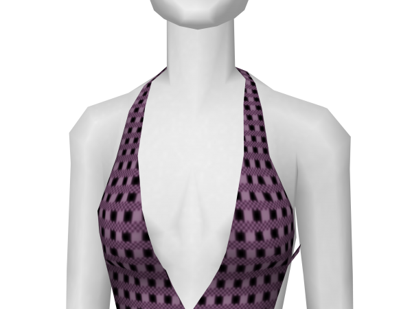 Avatar Purple Plaid Swimsuit Top