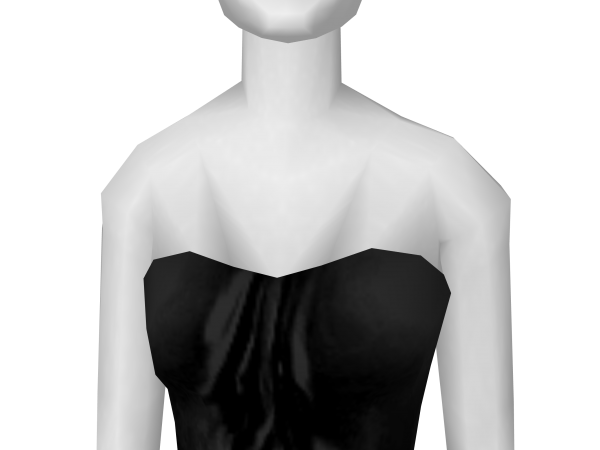 Avatar Silk Black Dress with Leather White Belt
