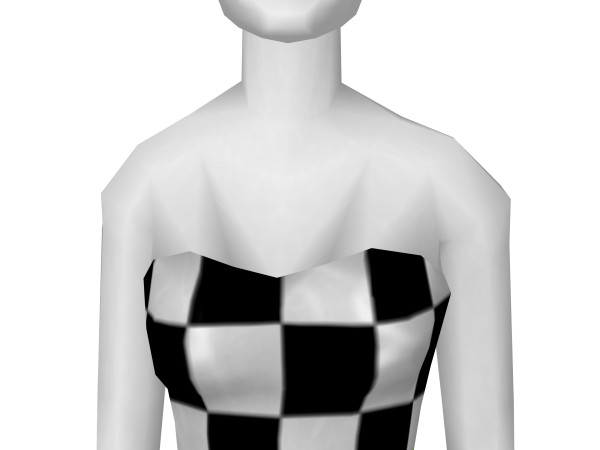 Avatar Checkered Strapless Empire Waist Dress