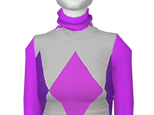 Avatar Purple Diamond Plaid Turtleneck
