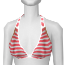Avatar Red&White Stripped Bikini Top