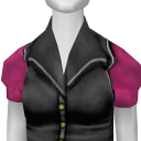 Avatar Puffy Pink Shirt with Black Leather Vest
