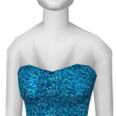 Avatar Blue Glittering Dress