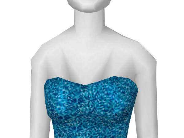 Avatar Blue Glittering Dress