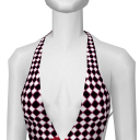 Avatar Checkered Rose Bikini Top