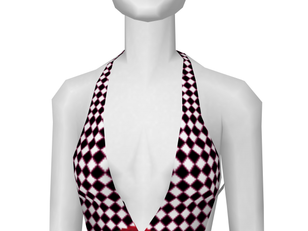 Avatar Checkered Rose Bikini Top