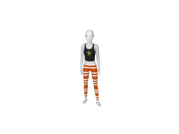 Avatar Orange and white leggings