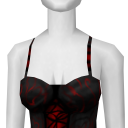 Avatar Black with Red Hearts Bustier