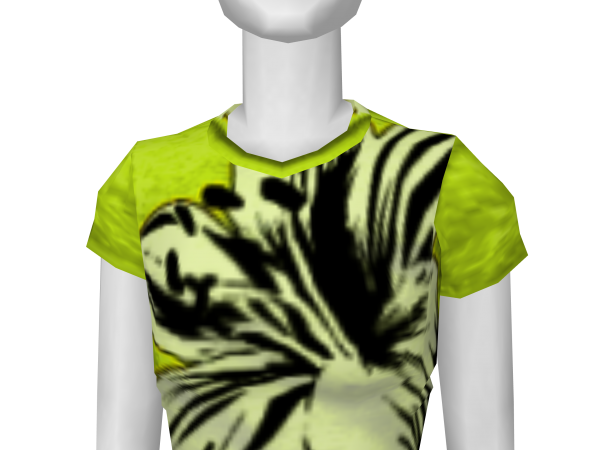 Avatar Signature "Electronica" Floral Tee in Lime