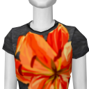Avatar Signature "Electronica" Floral Tee in Smoke
