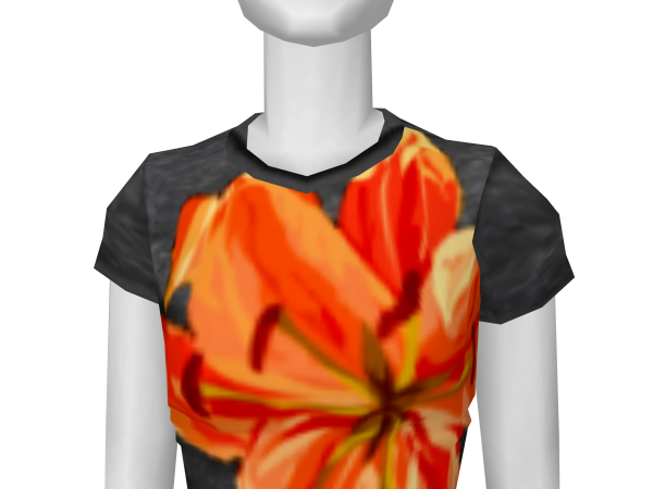 Avatar Signature "Electronica" Floral Tee in Smoke