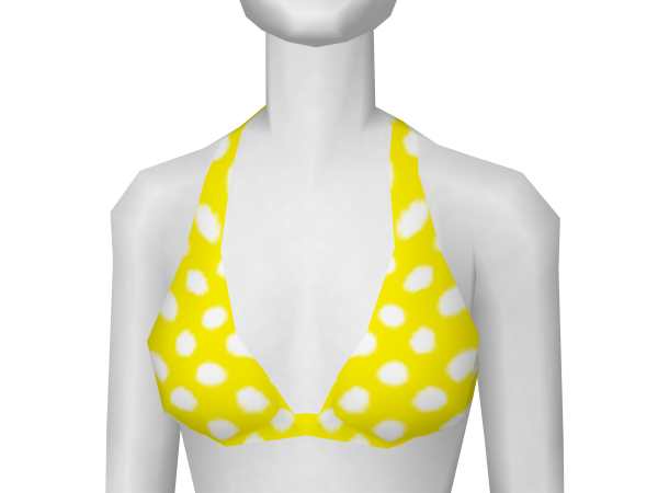 Avatar Yellow and White Polka Dot Bikini