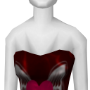 Avatar Winged Heart Strapless Dress