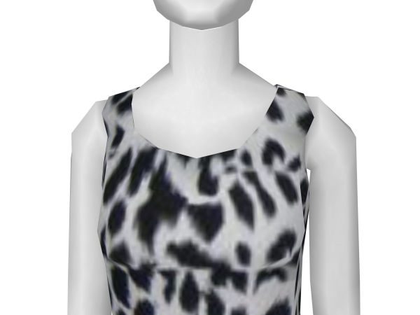 Avatar White Leopard Dress
