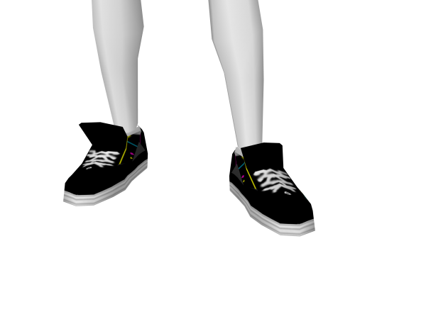 Avatar Black with Neon Striped Sneakers