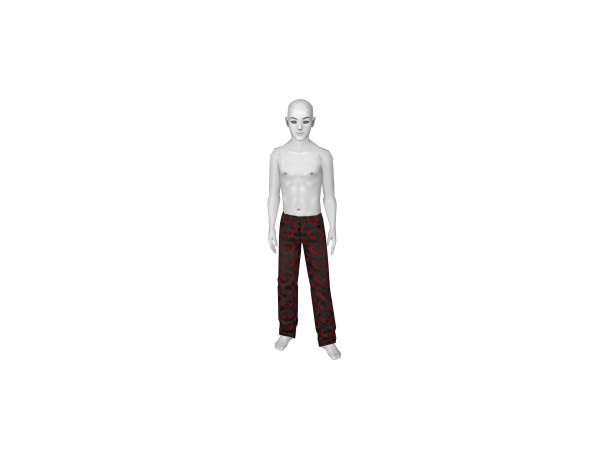 Avatar Black and Red Spell Pants