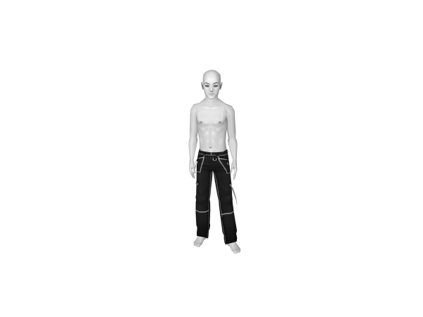 Avatar Black with White Solo Pants