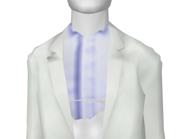 Avatar White Suit Jacket with Blue Checkered Shirt