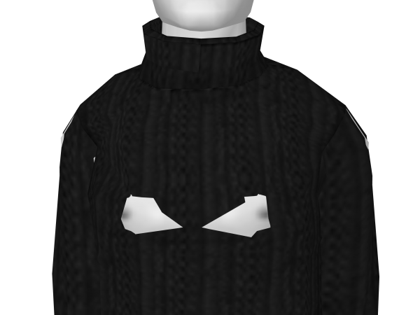Avatar Black Cable Turtleneck Sweater