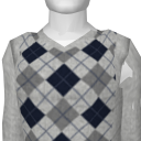 Avatar Gray Argyle Vneck Sweater