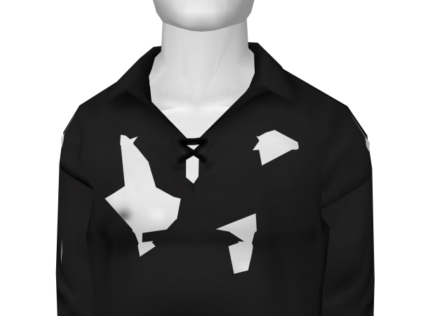 Avatar Solid Black Victorian Shirt