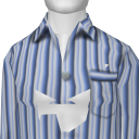 Avatar Blue Stripe Pajama Shirt