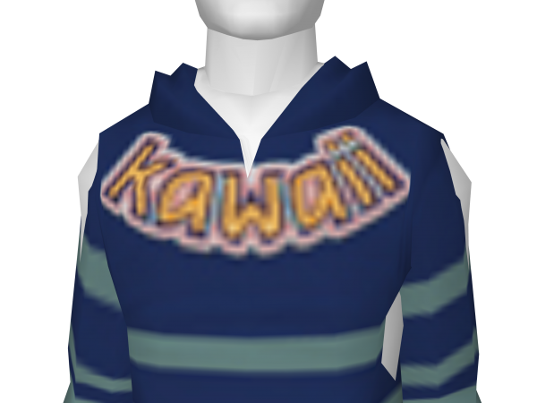 Avatar Blue Striped Hoodie with Mascot